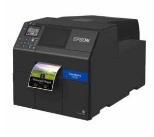EPSON COLORWORKS CW-C6010A USB/Ethernet Inkjet Colour Label Printer (4"with Auto-Cutter) - Includes Power Cable