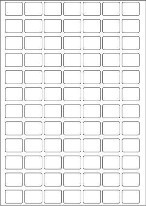 Labels 19 x 25mm - 84 up @ Inkjet Laser Paper Permanent A4 ( Boxes of 100 sheets)